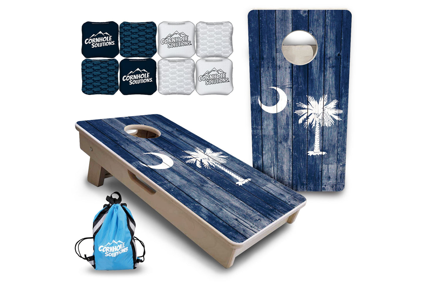 Mini Cornhole Boards - South Carolina Distressed Flag