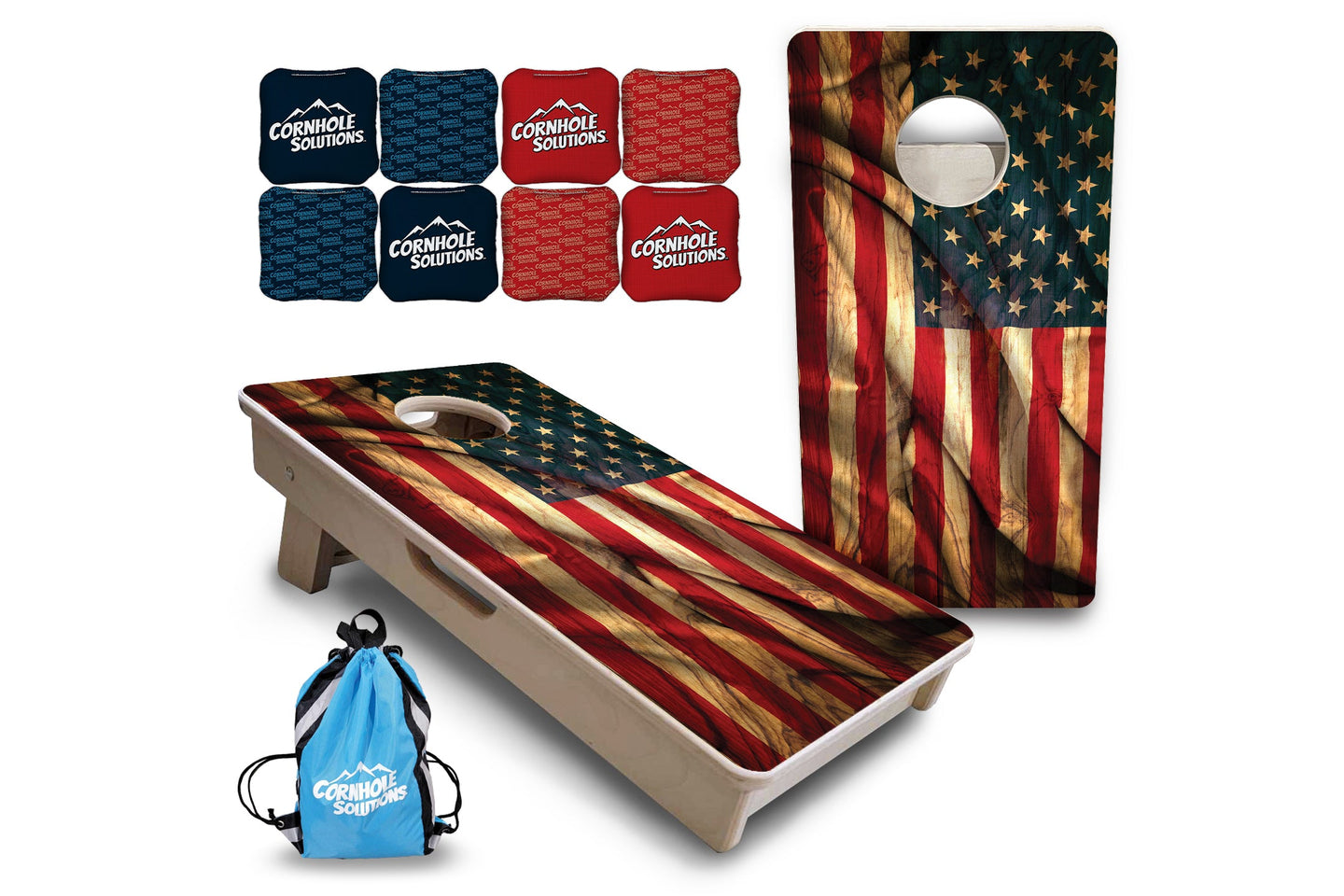 Mini Cornhole Boards - USA Wood Flag Color
