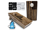 Mini Cornhole Boards - Wood DTOM & Wood Flag