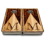 Mini Cornhole Boards - Wooden Triangle Letter Design