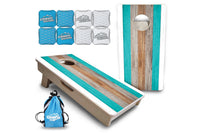 Mini Cornhole Boards - Beach Theme Stripe