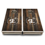 Mini Cornhole Boards - Wood Wreath Letter Design