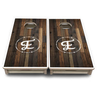 Mini Cornhole Boards - Wood Wreath Letter Design
