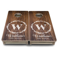 Mini Cornhole Boards - Wreath Design
