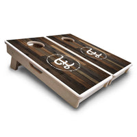 Mini Cornhole Boards - Wood Wreath Letter Design