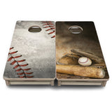 Mini Cornhole Boards - Worn Baseball & Glove