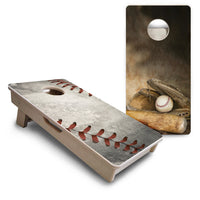 Mini Cornhole Boards - Worn Baseball & Glove