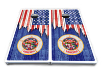 State Flag Designs Massachusetts to New Jersey Cornhole Boards - All Weather Series