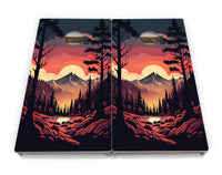 Mountain Sunset Cornhole Boards - Professional Tournament Series