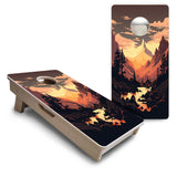 Mini Cornhole Boards - Mountain Sunset