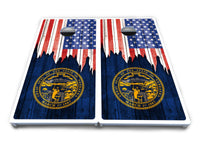State Flag Designs Massachusetts to New Jersey Cornhole Boards - All Weather Series