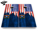 State Flag Designs Massachusetts to New Jersey Cornhole Boards - Pro Solution Elite Series