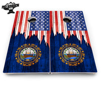 State Flag Designs Massachusetts to New Jersey Cornhole Boards - Pro Solution Elite Series