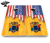 State Flag Designs Massachusetts to New Jersey Cornhole Boards - Pro Solution Elite Series