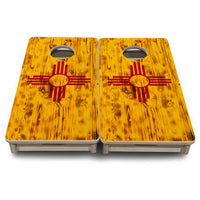 Mini Cornhole Boards - New Mexico Flag