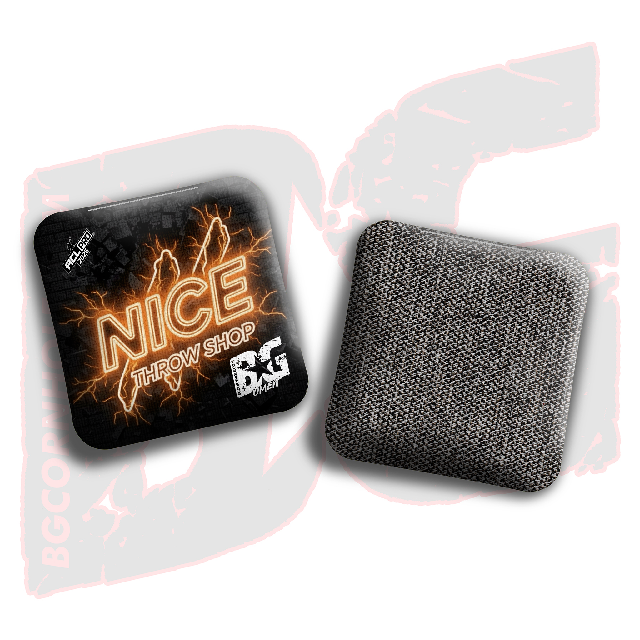 2026 Multiple Bag Models "Nice Throw Shop" Collab - ACL Pro Stamped Cornhole Bags - SET OF 4 BAGS
