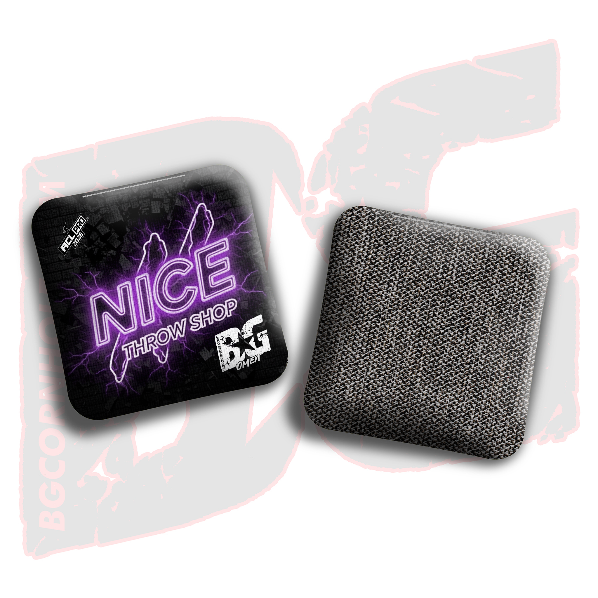 2026 Multiple Bag Models "Nice Throw Shop" Collab - ACL Pro Stamped Cornhole Bags - SET OF 4 BAGS