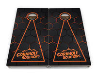 Glow Hole Black Backgound Cornhole Boards - Professional Tournament Series