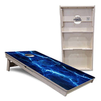 Blue & Green Lightning Cornhole Boards - Professional Tournament Series