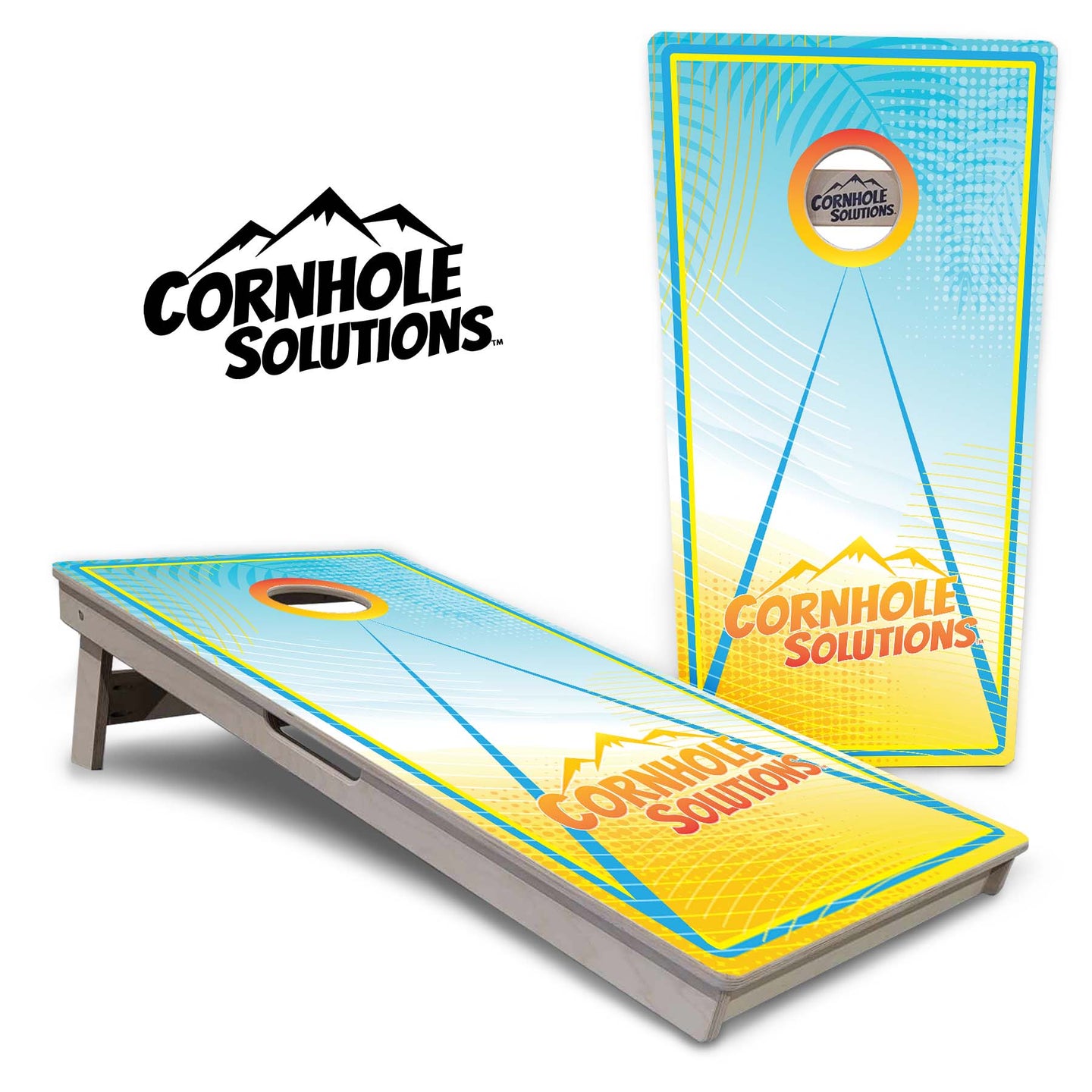Summertime CS Logo Cornhole Boards - Professional Tournament Series