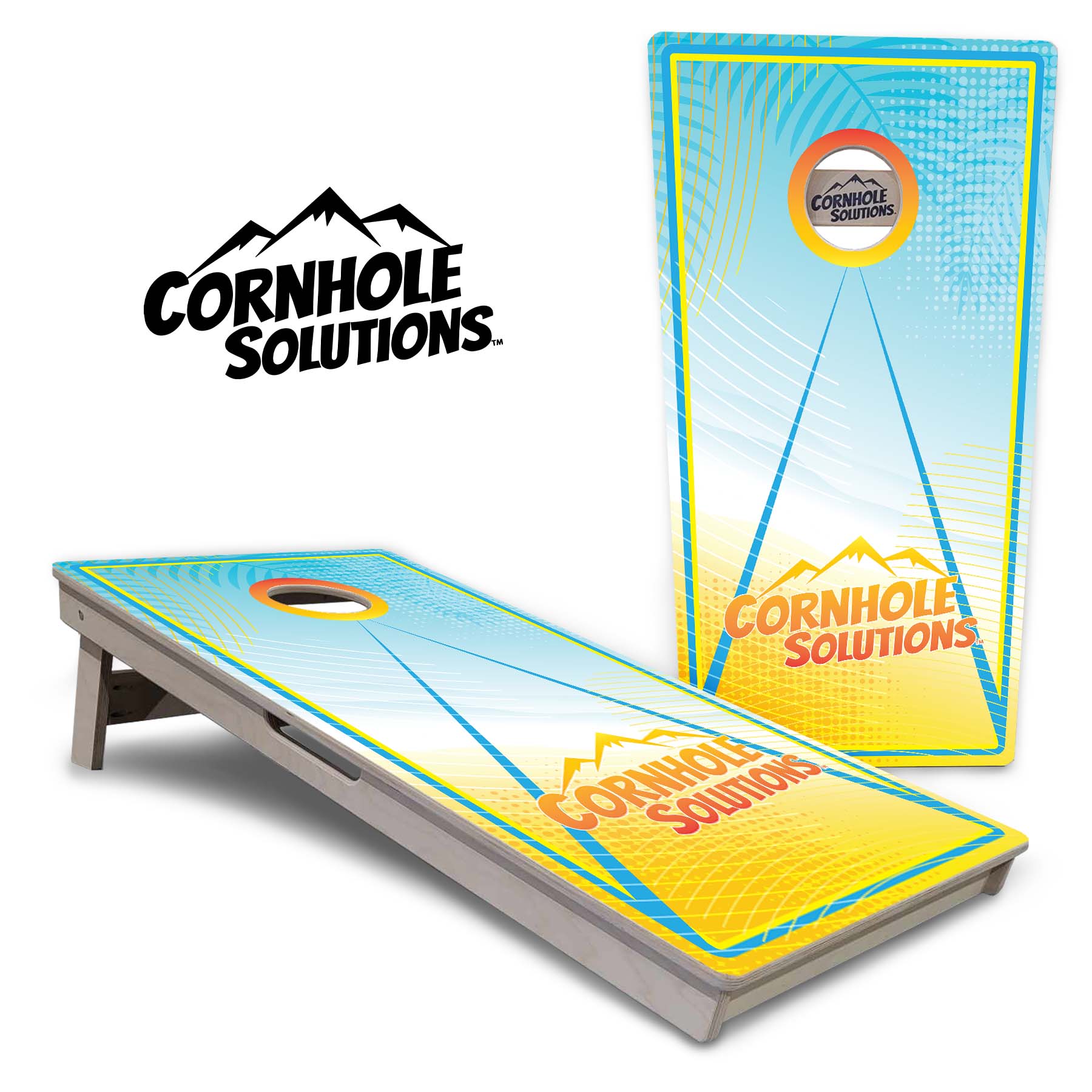 Summertime CS Logo Cornhole Boards - Professional Tournament Series