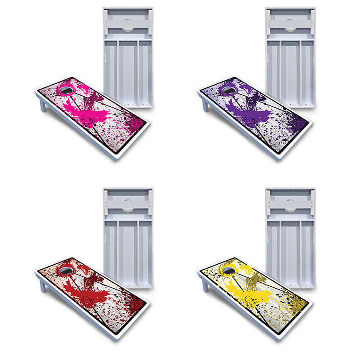Paint Splatter Cornhole Boards - All Weather Series