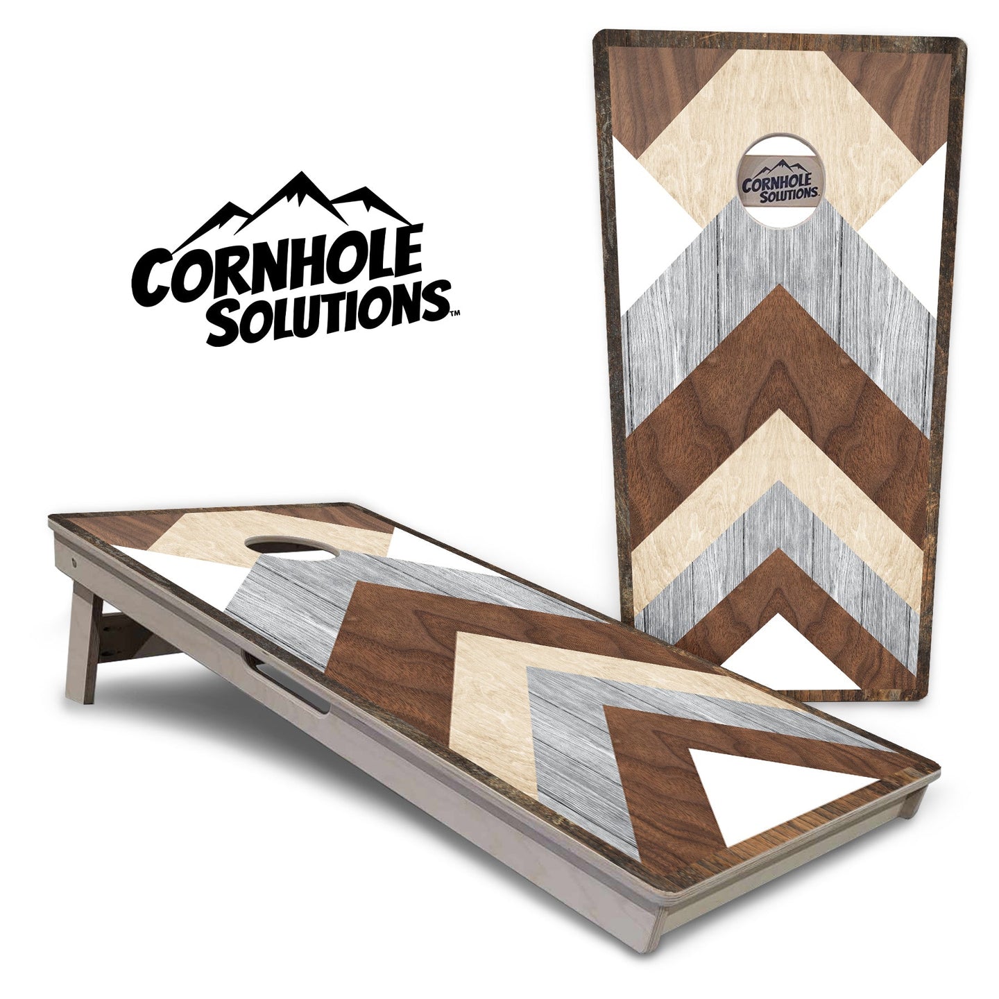 Pallet Wood Pattern Cornhole Boards - Professional Tournament Series