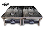 Greyscale Pine Trees Cornhole Boards - Pro Solution Lite Series