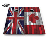 USA / Canada / Union Jack Plank Flag Cornhole Boards - Pro Solution Lite Series