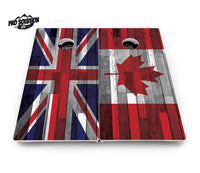 USA / Canada / Union Jack Plank Flag Cornhole Boards - Pro Solution Lite Series