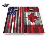 USA / Canada / Union Jack Plank Flag Cornhole Boards - Pro Solution Lite Series