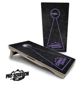 Glow Hole Black Cornhole Boards - Pro Solution Lite Series