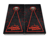 Glow Hole Black Backgound Cornhole Boards - Professional Tournament Series