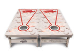 Glow Hole White Background Cornhole Boards - Professional Tournament Series
