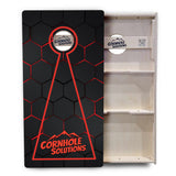 Glow Hole Black Backgound Cornhole Boards - Professional Tournament Series