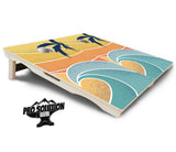 Retro Beach Cornhole Boards - Pro Solution Elite Series