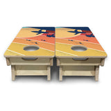 Mini Cornhole Boards - Retro Beach