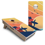 Mini Cornhole Boards - Retro Beach