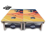 Retro Beach Cornhole Boards - Pro Solution Lite Series