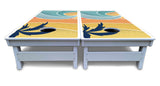 Retro Beach Cornhole Boards - All Weather Series