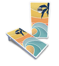 Retro Beach Cornhole Boards - All Weather Series
