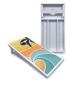 Retro Beach Cornhole Boards - All Weather Series