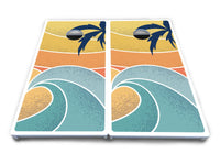 Retro Beach Cornhole Boards - All Weather Series