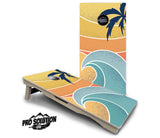 Retro Beach Cornhole Boards - Pro Solution Lite Series