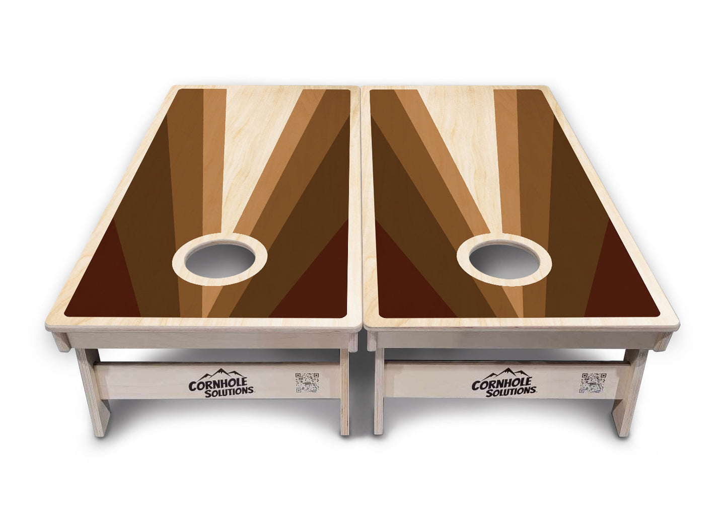 Retro Wood Triangle Cornhole Boards - Professional Tournament Series