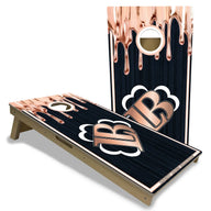 Lucky Navy / Rose Gold Drips ACL Licensed Cornhole Boards
