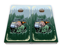 Living Life RV Style Cornhole Boards - Professional Tournament Series