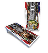 Scope Deer & Fish Cornhole Boards - All Weather Series