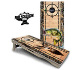 Scope Deer & Fish Plank Cornhole Boards - Pro Solution Elite Series