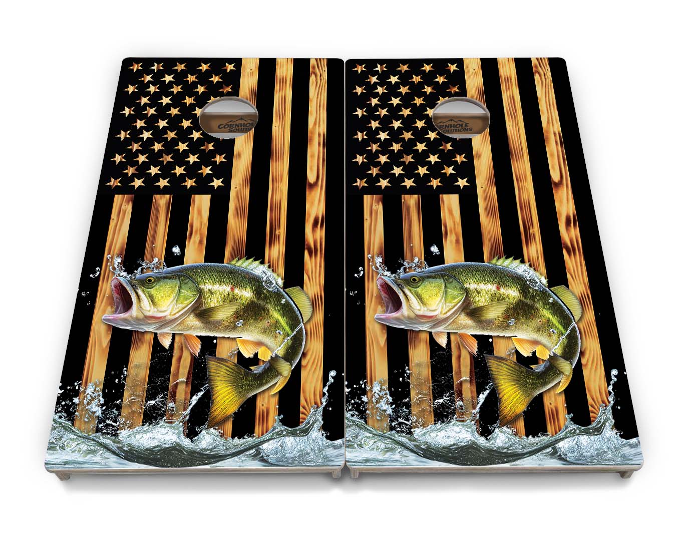 Colorful Deer & Fish Cornhole Boards - Professional Tournament Series